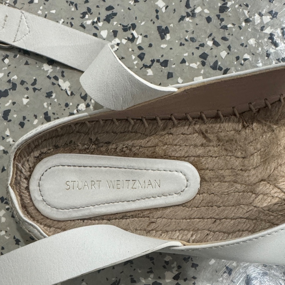 White Women's Slingback Flats - Picture 2 of 3